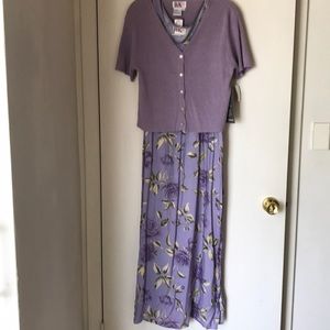 R&K dress with button down sweater NWT